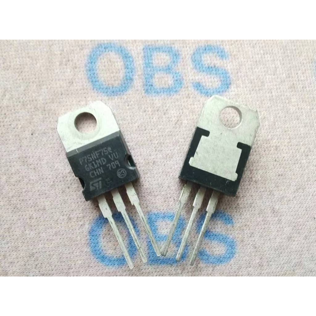 ((10 ชิ้น) STP75NF75 P75NF75 75NF75 TO-220 75V 80A