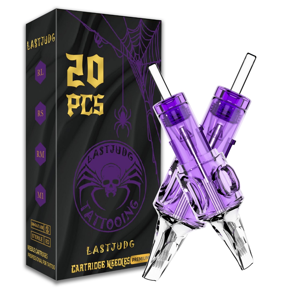 Lastjudg 20 ชิ้น / กล่อง เข็มสักตลับ #12 ตลับเข็มสัก แบบใช้แล้วทิ้ง 0.35 มม. สําหรับเครื่องสักปากกา