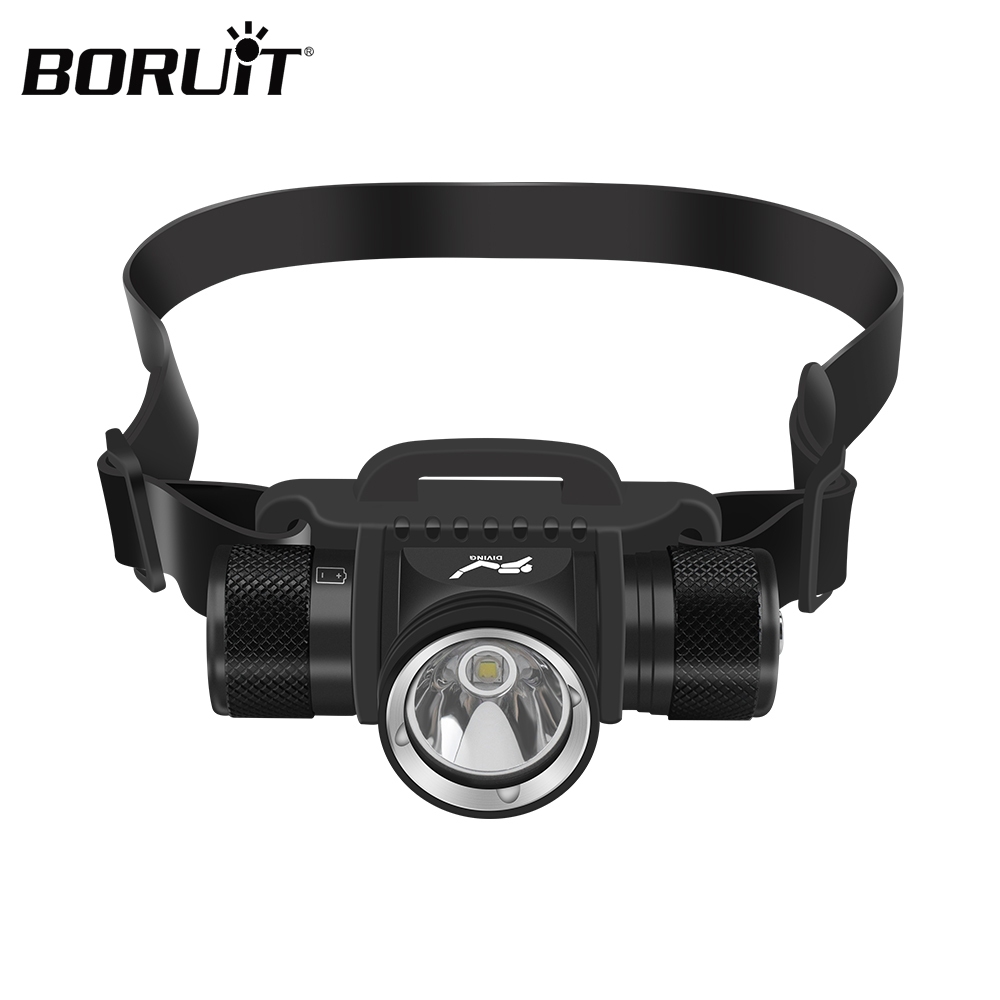 Boruit HP900 ไฟหน้าดําน้ํา LED 800LM IPX8 กันน้ํา มีประสิทธิภาพ