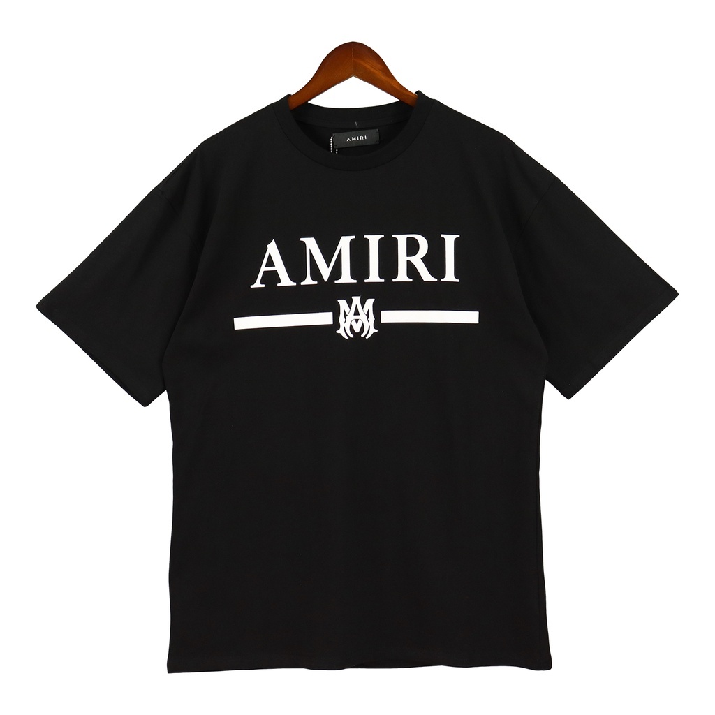 Amiri's ใหม่ เสื้อยืดลําลอง แขนสั้น คอกลม ทรงหลวม พิมพ์ลาย High Street แฟชั่นสําหรับผู้ชาย