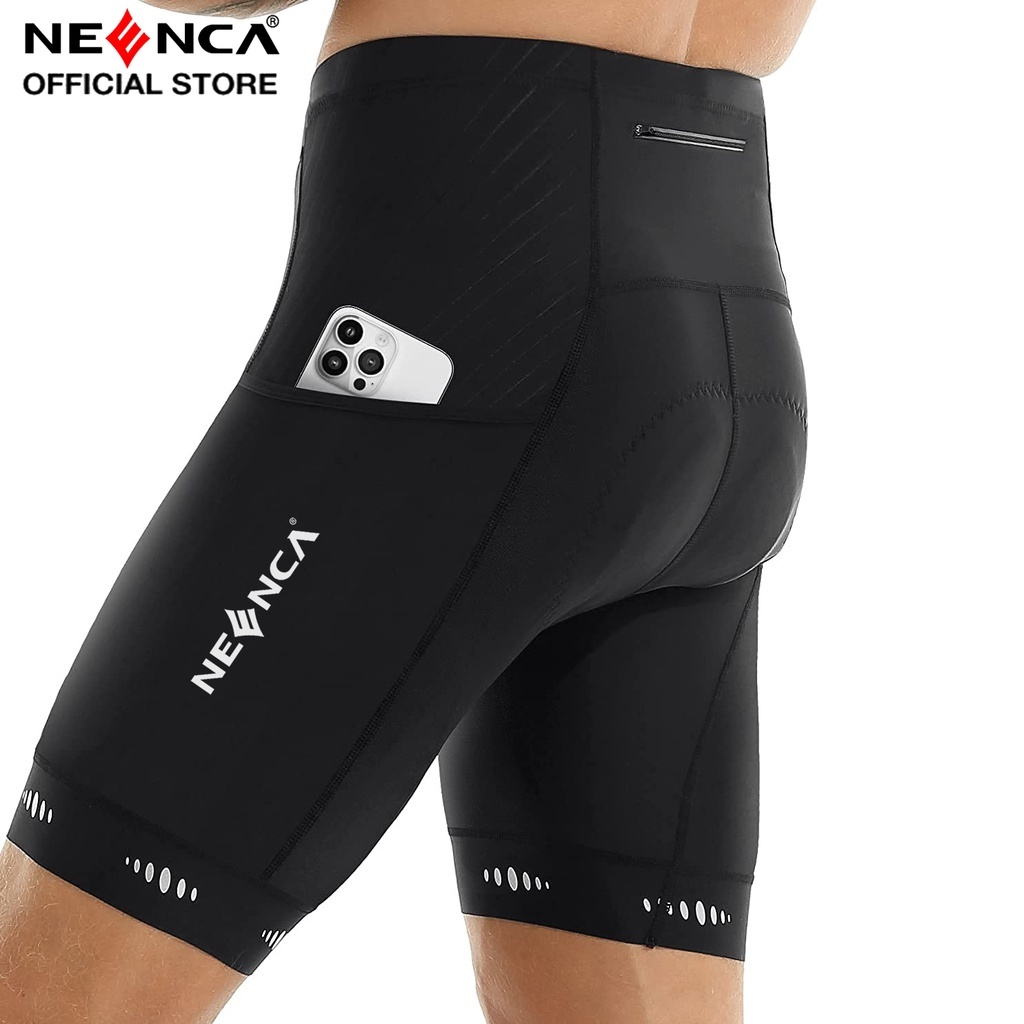 NEANCA 4D กางเกงขาสั้นขี่จักรยานสำหรับชาย ออกแบบมาเพื่อการขี่จักรยานและมอเตอร์ไซค์ เหมาะสำหรับนักปั่นทุกระดับ