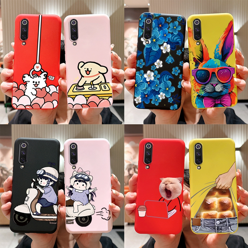 สําหรับ Xiaomi MI 9 MI 9 SE Xiaomi MI 9 MI9 SE 9se เคสซิลิโคน TPU แบบนิ่ม สีแคนดี้