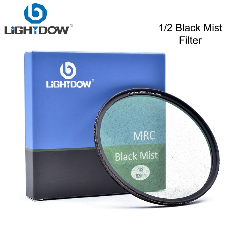 Lightdow Slim MRC 1/2 1/4 1/8 Black Mist Diffusion เลนส ์ กรองสําหรับกล ้ องเลนส ์ 49/52/55/58/62/67/72/77mm