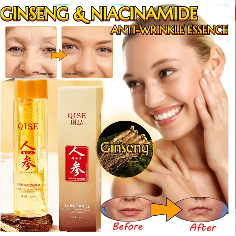 Qise [ Moisturizing Brighten,Smooth Fine Lines,Firm Skin ] Ginseng Anti-Wrinkle Essence Toner120ml
