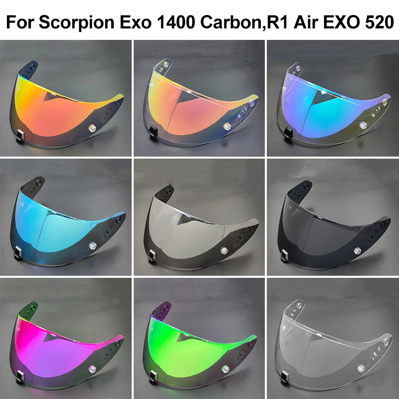 ที่บังแดดหมวกกันน็อค เลนส์ป้องกันรังสียูวี สําหรับรถจักรยานยนต์ Scorpion EXO 1400 Carbon, R1 & EXO 520