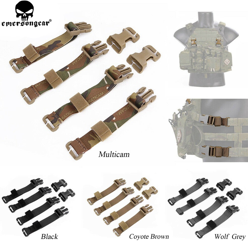 Emersongear Tactical Chest Rig / Vest Adapter Kit Set MOLLE Strap w/ 1 คลิปหัวเข็มขัด