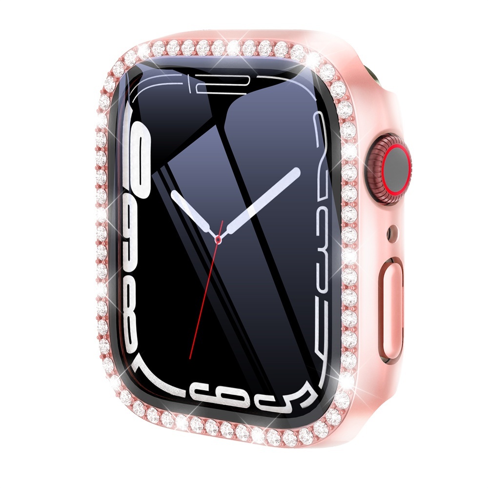 เคสนาฬิกาข้อมือ PC แบบแข็ง ป้องกันรอยขีดข่วน ประดับเพชร สําหรับ Apple Watch S9 8 7 6 5 4 iWatch 49 มม. 45 มม. 44 มม. 41 มม. 40 มม. - รูปที่ 7