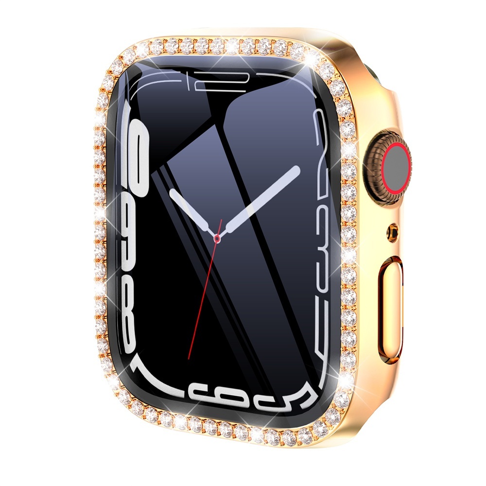 เคสนาฬิกาข้อมือ PC แบบแข็ง ป้องกันรอยขีดข่วน ประดับเพชร สําหรับ Apple Watch S9 8 7 6 5 4 iWatch 49 มม. 45 มม. 44 มม. 41 มม. 40 มม. - รูปที่ 6