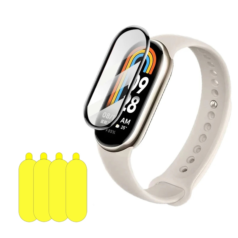 Xiaomi Mi Band 9 8 7 PET ฟิล์มกันรอย 3D นิ่ม ขอบเต็ม สําหรับ MiBand 9 8 7 HD ฟิล์มกันรอยหน้าจอ