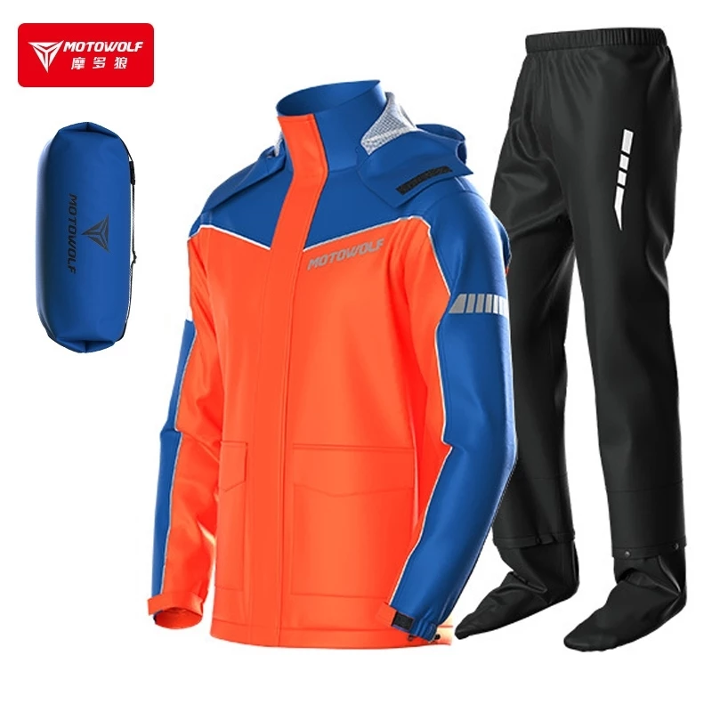 MOTOWOLF 0403B เสื้อกันฝนสะท้อนแสงสำหรับรถจักรยานยนต์ thumbnail 4