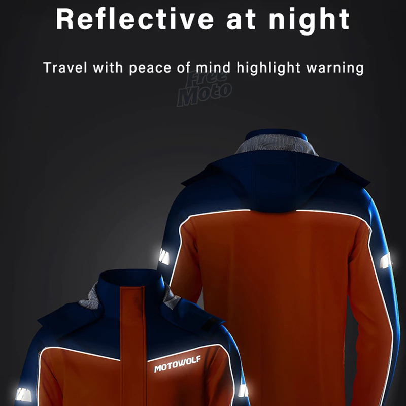 MOTOWOLF 0403B เสื้อกันฝนสะท้อนแสงสำหรับรถจักรยานยนต์ thumbnail 6