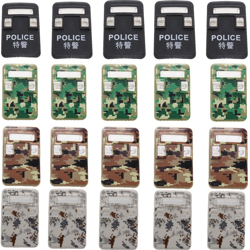 Swat บล็อกตัวต่อ ลายพรางทหาร WWII แบบใส สีดํา ของเล่นสําหรับเด็ก