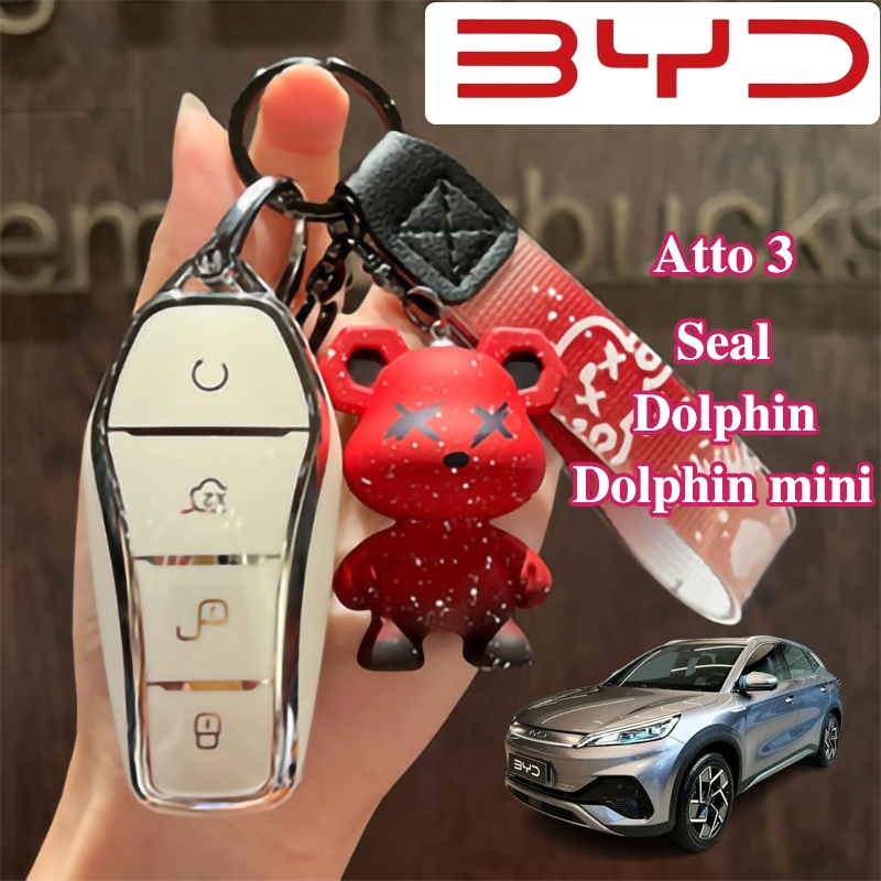 Byd รถ Remote Key สําหรับ BYD Atto 3 /Dolphin/ซีล/ซีล 7/Dolphin mini/M6/Shark/atto2/seal 5 Key ฝาครอบพวงกุญแจ