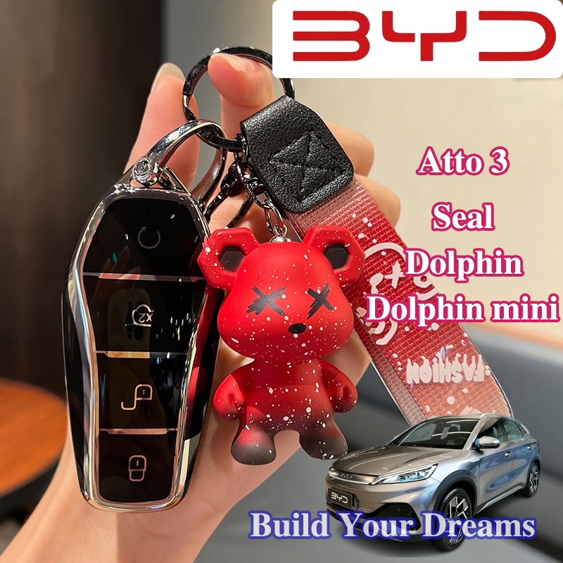 Byd ใหม่ TPU รถ Remote Key สําหรับ BYD Atto 3 /Dolphin/ซีล/ซีล 7/Dolphin mini/Shark/M6 ฝาครอบอุปกรณ์เสริม