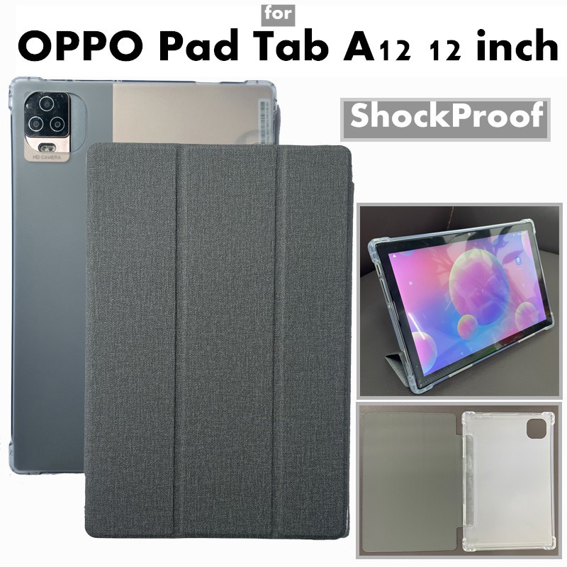 for OPPO Pad Tab A12 12 inch Faux Leather Flip Case Cover with Stand Up Function Cove Protective Cas