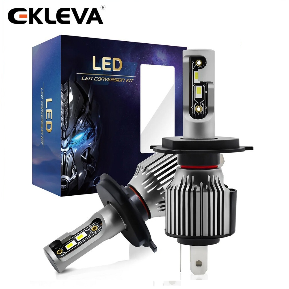 Ekleva หลอดไฟหน้ารถยนต์ LED H1 H7 H8 H9 H11 120W 2 ชิ้น 120000Lm ไฟตัดหมอกรถยนต์ 30V 6000K