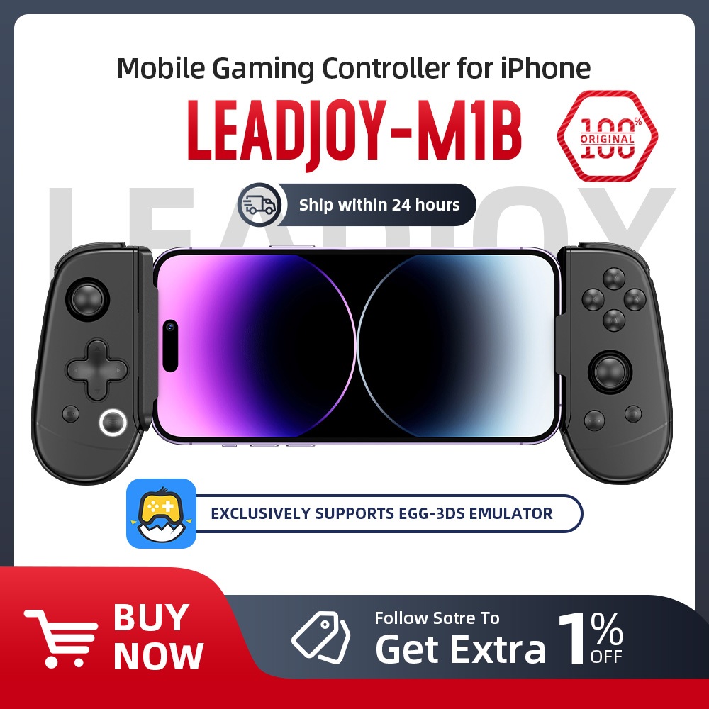 Gamesir leadjoy M1B ตัวควบคุม iPhone รองรับ EGG-3DS Emulator เล่นเกม 3DS Xbox GeForceNOW COD Diablo 