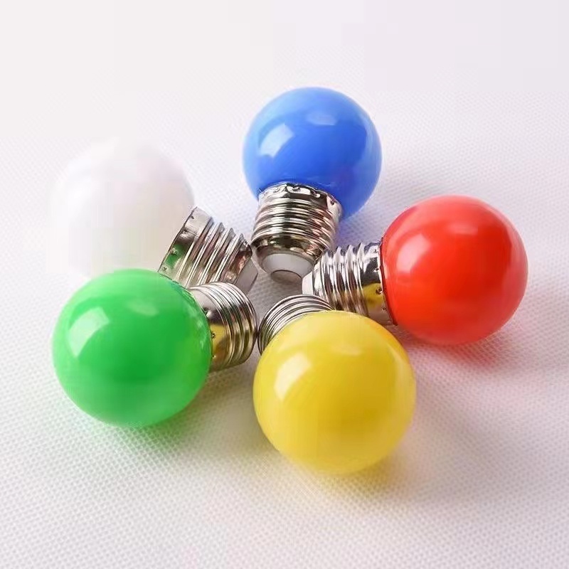 หลอดปิงปอง หลอดขั้วE27 หลอดไฟสี สินค้างานเป็นPVCตกไม่แตก - รูปที่ 2