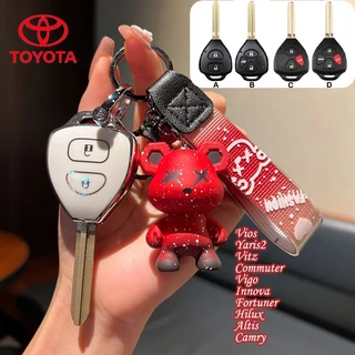 ปลอกกุญแจรถ Toyota 2 ปุ่ม 3 ปุ่ม 4 ปุ่ม Toyota Vios Yaris Vitz Commuter เคสกุญแจรถ Toyota Vigo Innova Fortuner Hilux Altis Camry legenger