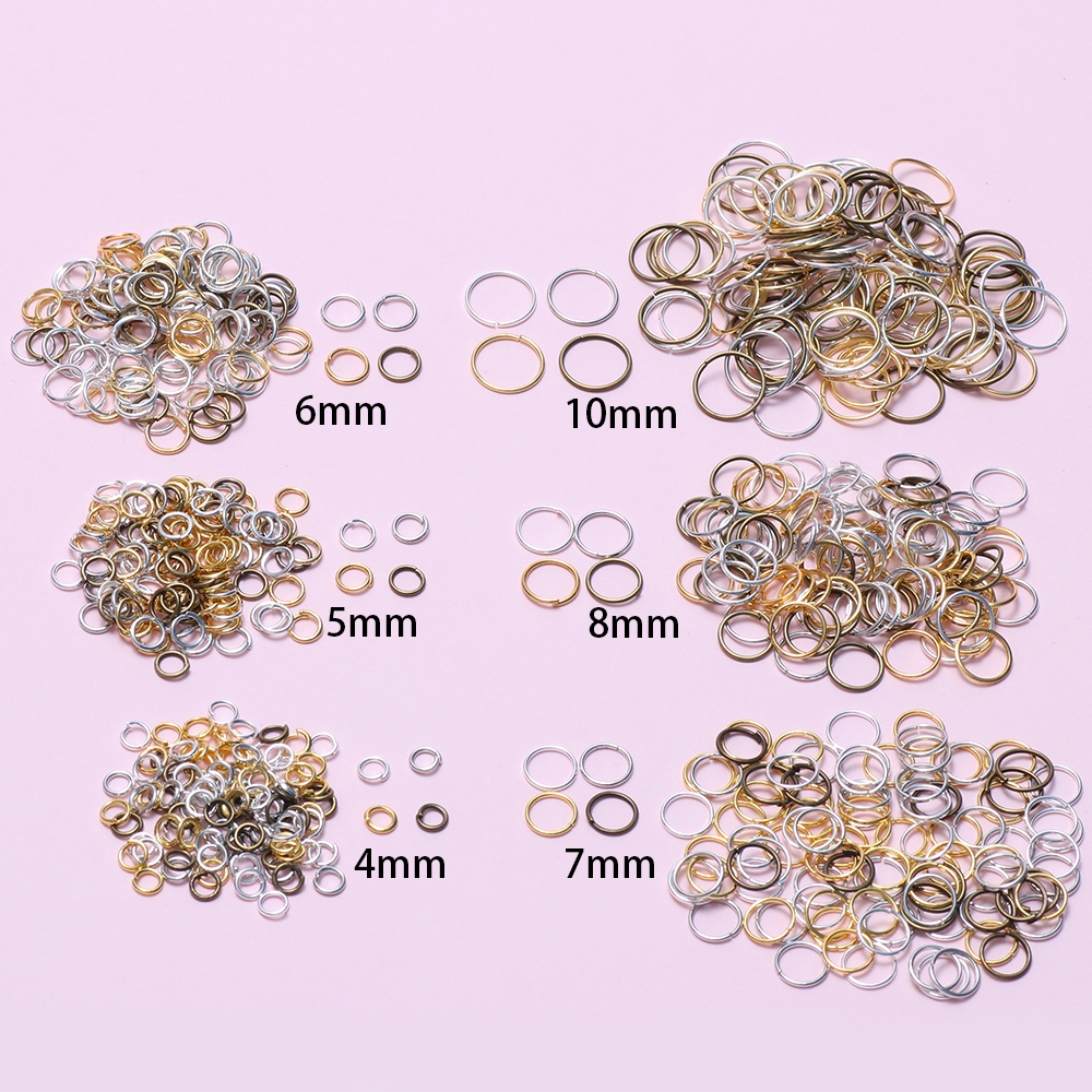 100 ชิ้น ขายส่ง เปิดวงกลม แหวนกระโดด สร้อยคอ สร้อยข้อมือ ต่างหู จี้เชื่อมต่อ DIY ทําเครื่องประดับ งานฝีมือ อุปกรณ์เสริม