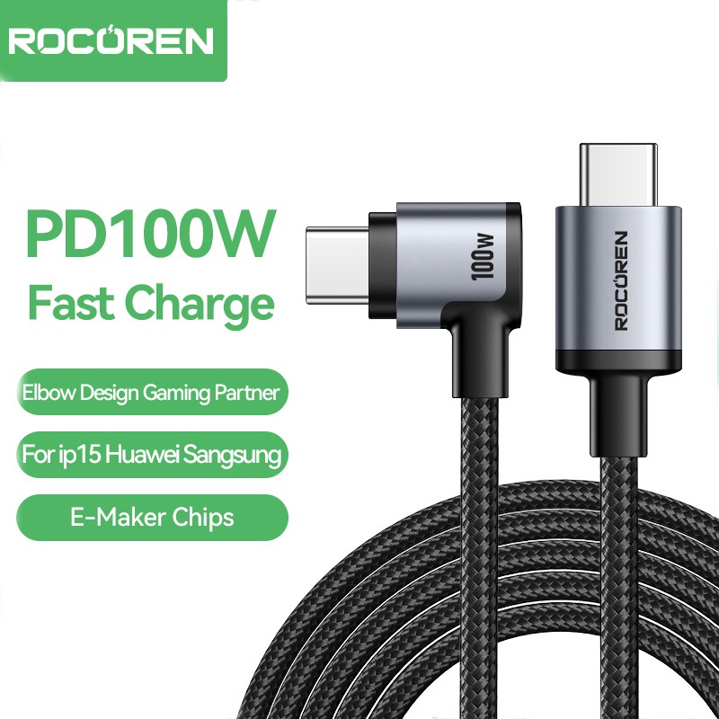 Rocoren Armored Elbow PD100W Type-C เป็น Type-C สายชาร์จเร็ว สําหรับ ip15 Sangsung