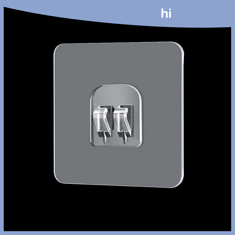 Hi HOMES 1 ชิ้น ตะขอกาวติดผนัง ที่แข็งแกร่ง แผ่นแปะกาว ตะขอหัวเข็มขัด ห้องน้ํา ห้องครัว ติดด้วยตนเอง ตะขอติดผนัง อเนกประสงค์ ตะขอบ้าน