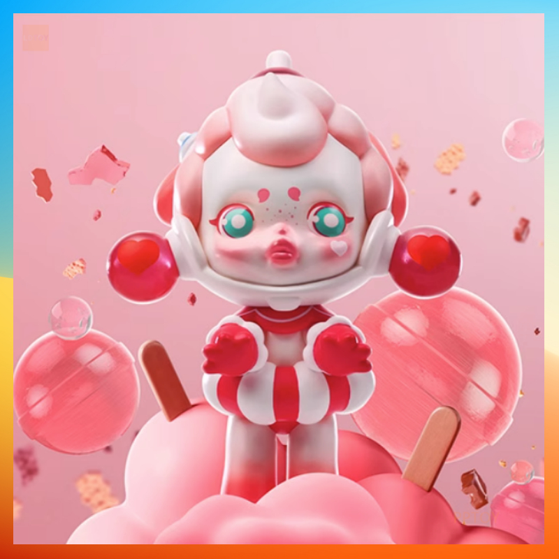 Skullpanda-Candy Monster Town Series Popmart [Genuine] Optional style Blind Box Figure Gift Toy Cookie Raccoon