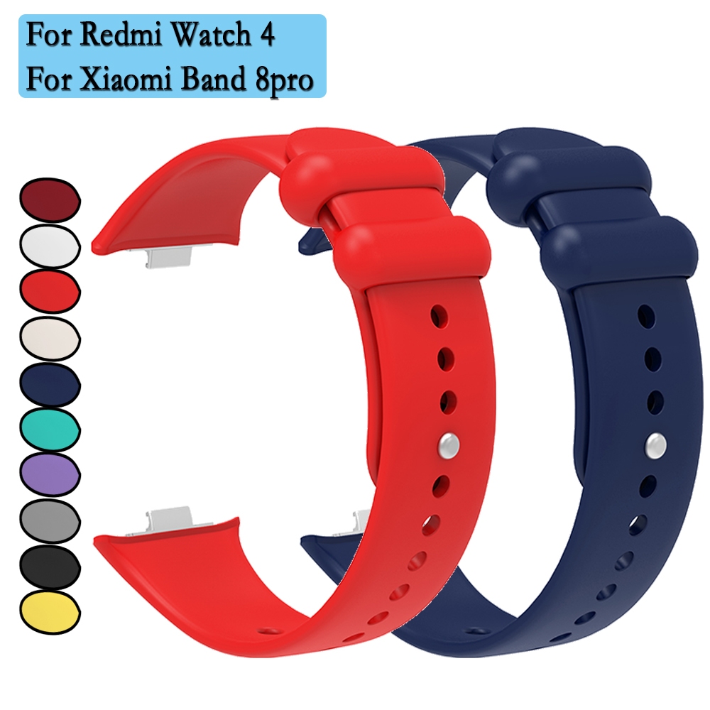 สายนาฬิกาข้อมือซิลิโคน ทนทาน ปรับได้ อุปกรณ์เสริม สําหรับ Redmi Watch 4 Xiaomi Band 8pro