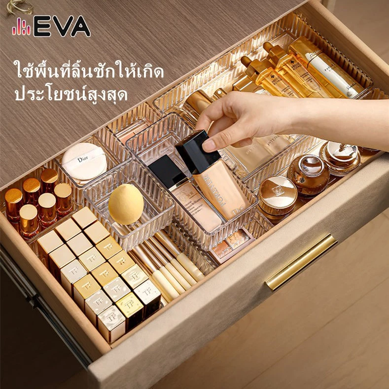 【EVA】【จัดส่งจากกรุงเทพ】จัดระเบียบโต๊ะเครื่องแป้งช่องลิ้นชักกล่องใส่ลิ้นชักกล่องเก็บเครื่องสําอาง ลิ้นชัก กล่องเก็บของ thumbnail 3