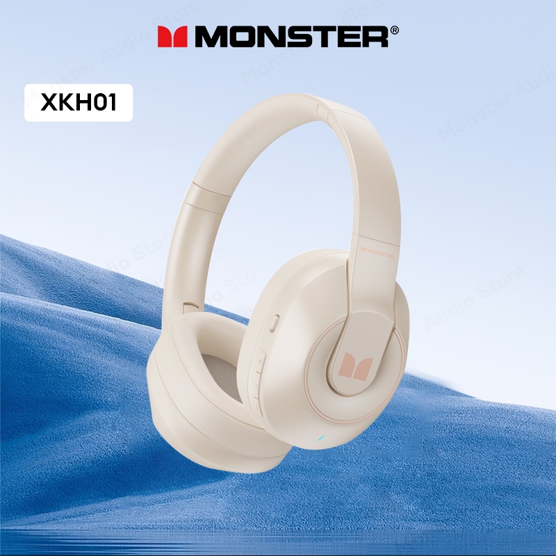 Monster XKH01 ชุดหูฟังเล่นเกมบลูทูธไร้สาย 5.3 ลดเสียงรบกวน เชื่อมต่อได้รวดเร็ว
