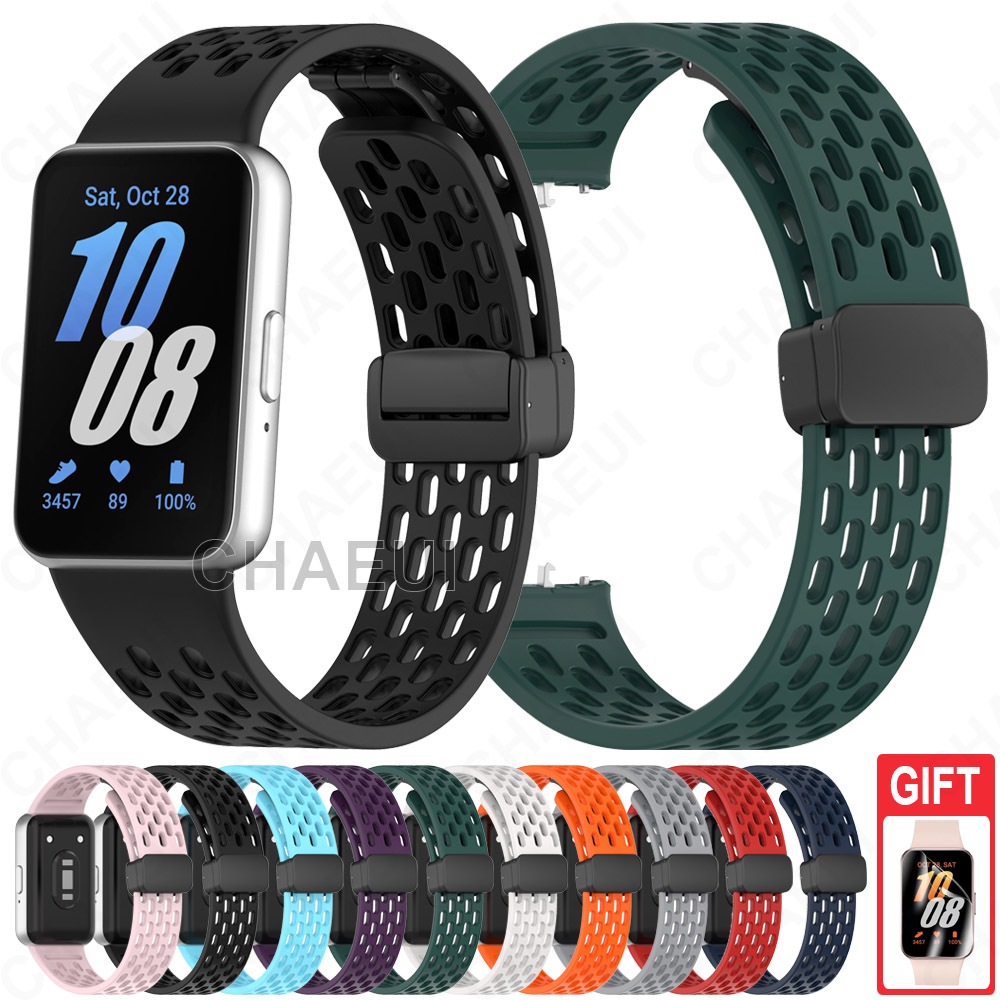 สายนาฬิกาข้อมือซิลิโคน ระบายอากาศ แบบเปลี่ยน สําหรับ Galaxy Fit 3