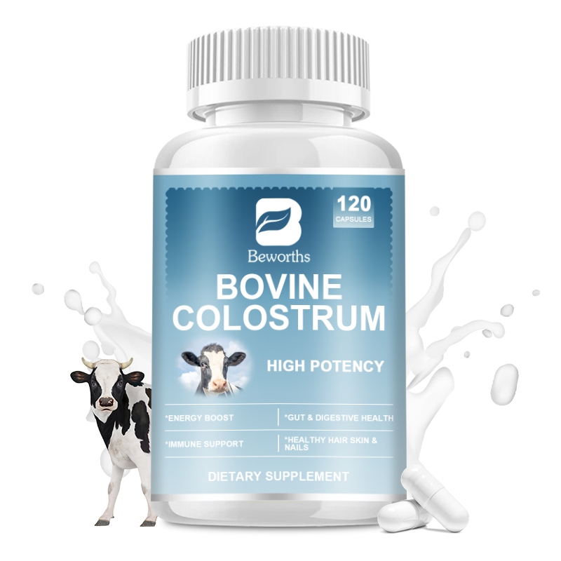 Beworths Bovine Colostrum Capsule 1000 มก . ต ่ อปรับปรุงการทํางานของระบบทางเดินอาหารเพิ ่ มภูมิคุ ้ มกันของร ่ างกายรักษาสุขภาพเส ้ นผมและผิวหนัง