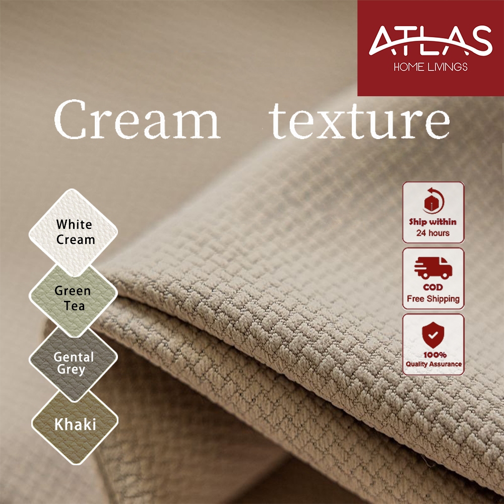 ATLAS HOME LIVINGS ผ้าม่าน ผ้าฝ้าย แบบหนา ป้องกันแสง สําหรับห้องนอน ห้องนั่งเล่น
