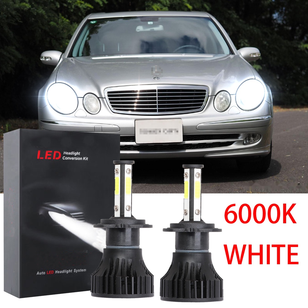 สําหรับ Mercedes Benz W211 W210 W124 W212 W204 W203 W205 W220 W221 (ไฟหน้ารถไฟหน้าหลอดไฟ) -1 คู่สีขา