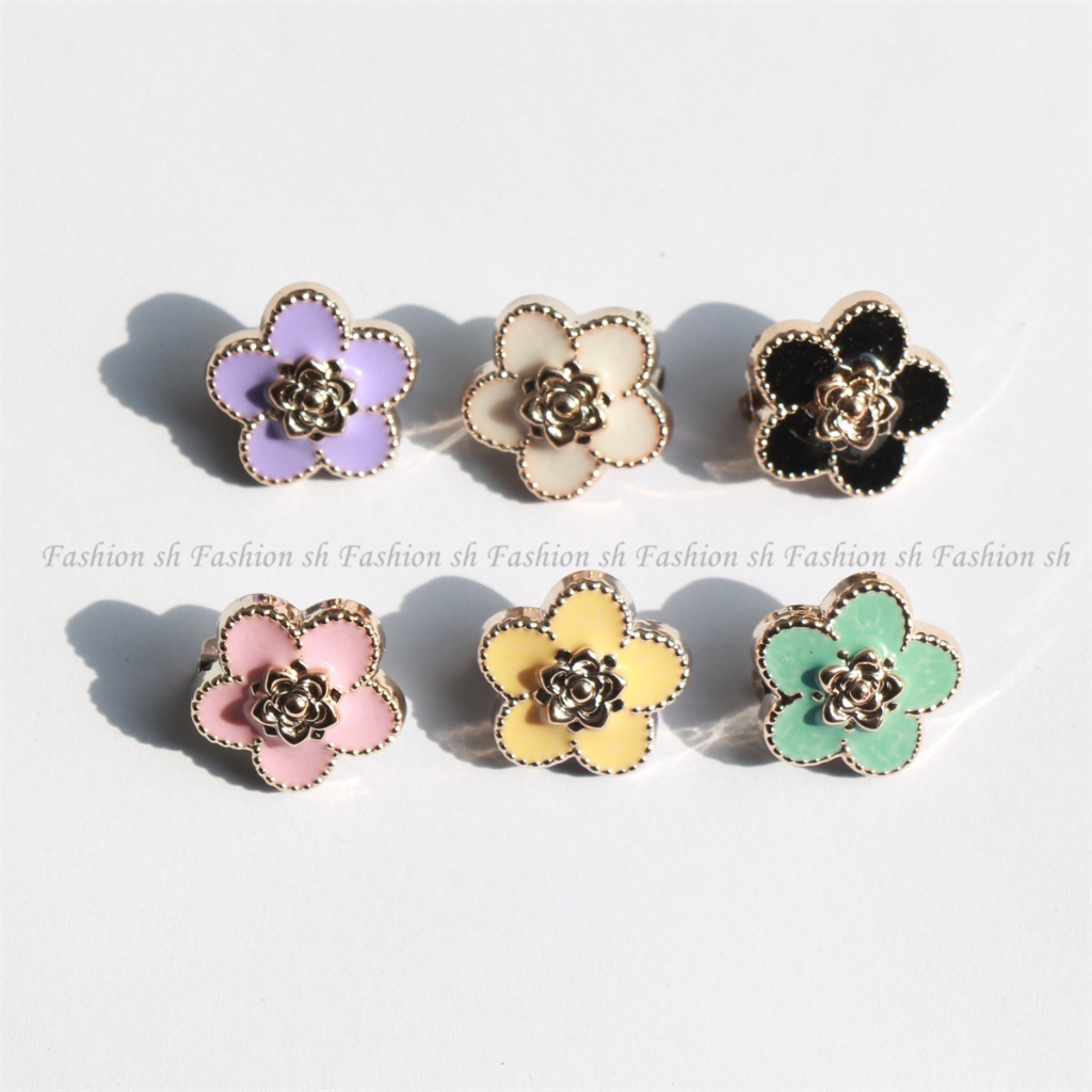 เข็มกลัดฮิญาบ ลายดอกไม้ หลากสีสัน แฟชั่นสําหรับเด็ก 12 ชิ้น ต่อชุด - รูปที่ 3