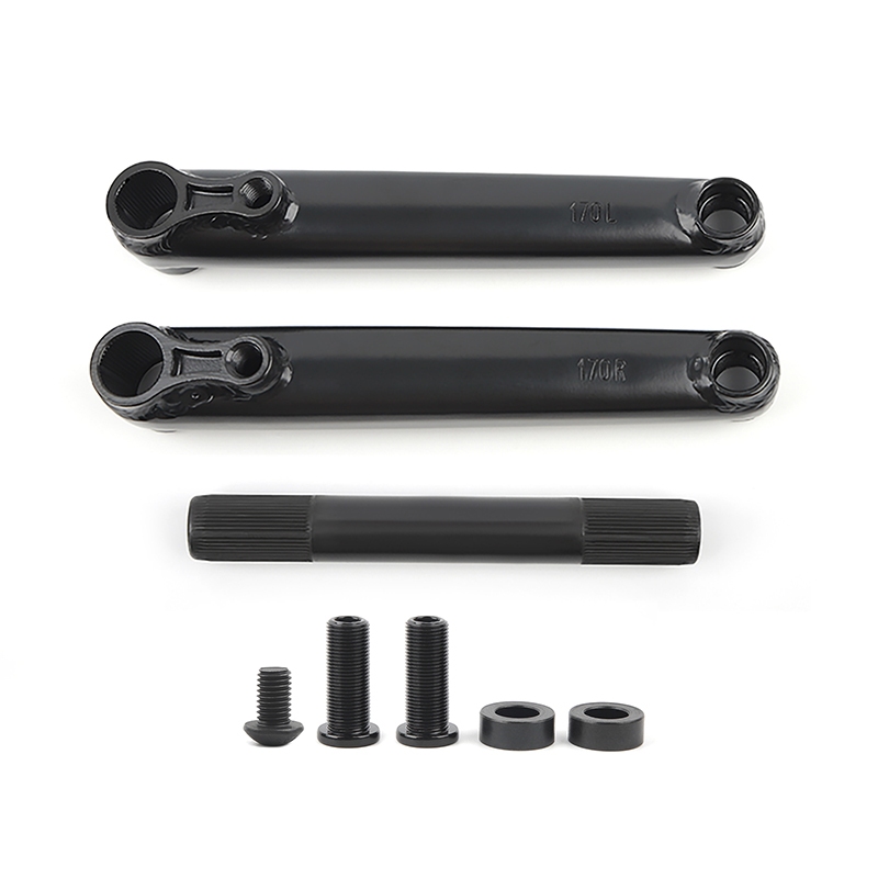 Bmx Crankarm 48T x 170 มม.CRMO Crank 9/16 Mid BB/ Euro BB/สเปน BB/อเมริกัน BB สีดํา Chrome BMX อะไหล่