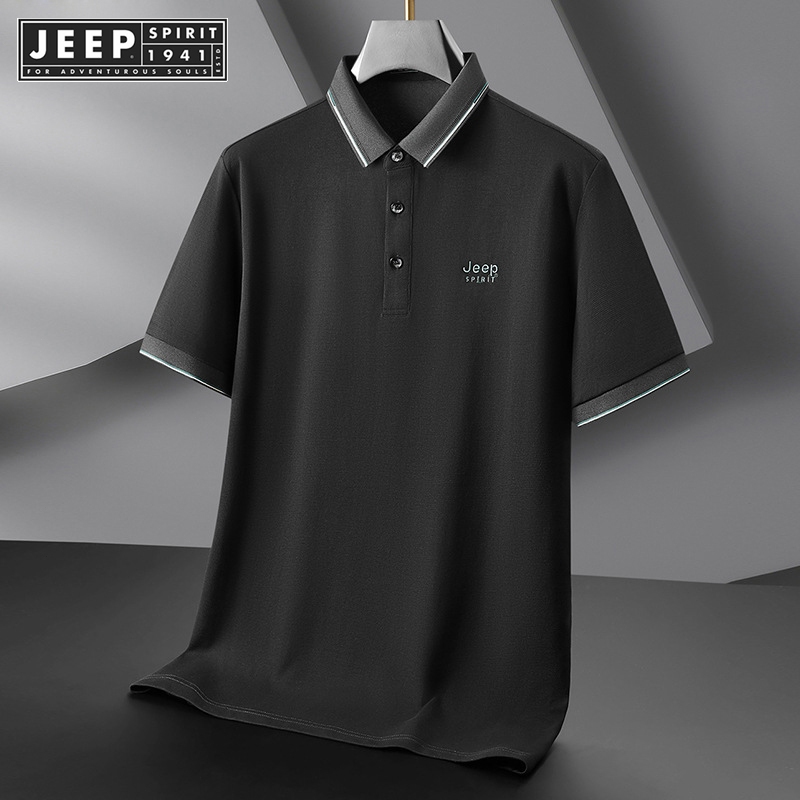 Jeep SPIRIT 1941 ESTD ใหม่ เสื้อยืดโปโล แขนสั้น ลําลอง ระบายอากาศ แฟชั่นสําหรับผู้ชาย