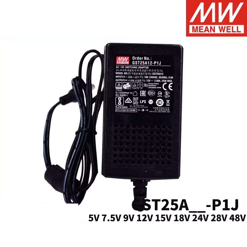 MEAN WELL Switching supply GST25A GST25A05-P1J GST25A07-P1J GST25A09-P1J GST25A12-P1J25 GST25A15-A15