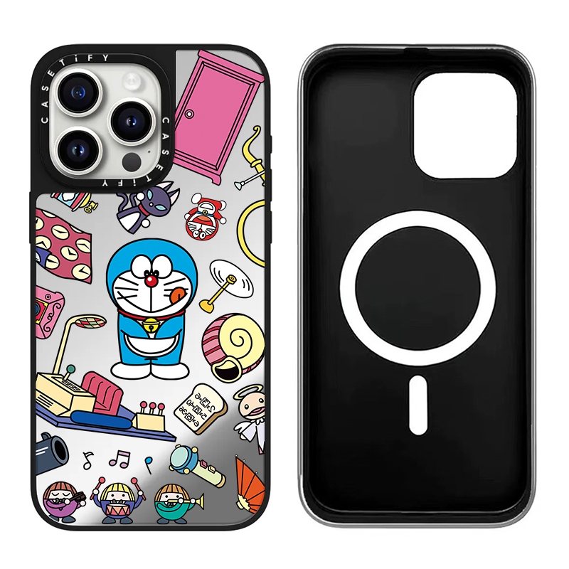 การ์ตูน โดเรมอน ปกโทรศัพท์,แฟชั่นกันกระแทกเต็มป้องกันโทรศัพท์ปลอก,เข้ากันได้กับ ไอโฟน 16บวก 16 15บวก 15 14 13 12 11