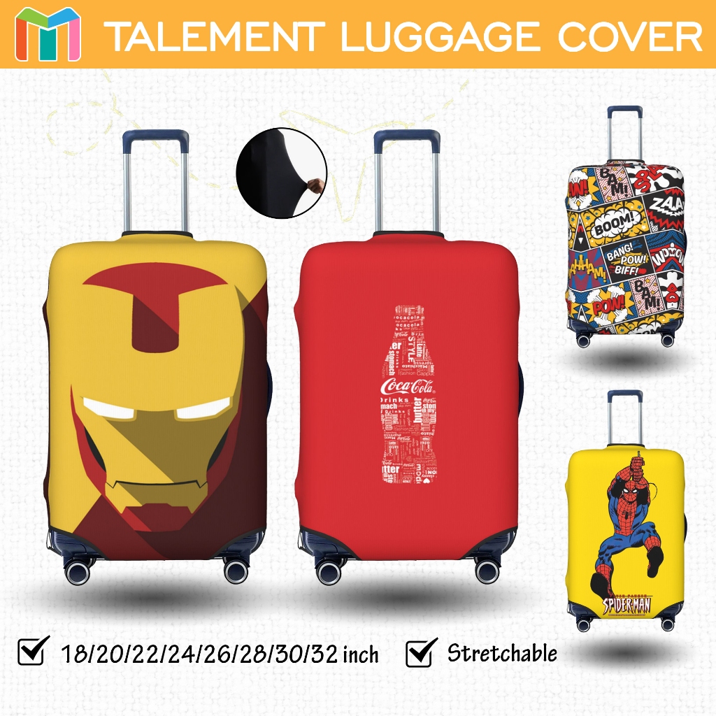 ผ้าคลุมกระเป๋าเดินทาง แบบยืดหยุ่น ป้องกันรอยขีดข่วน Anime Luggage Cover 18 20 22 24 26 28 30 32 นิ้ว