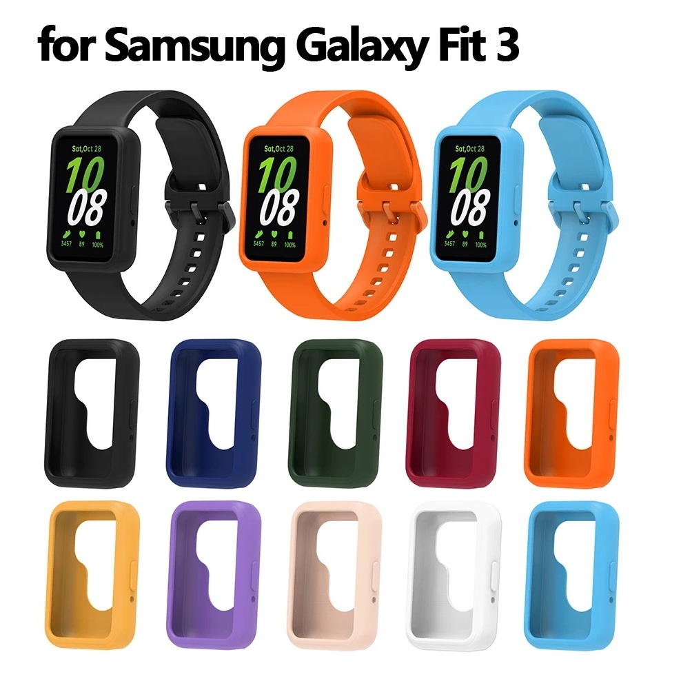 เคส samsung fit3 Case เคสนาฬิกาข้อมือ ซิลิโคนนิ่ม samsung fit3 เคส TPU กันกระแทก สําหรับ Silicone Soft TPU Protective Bumper Shell Cover For Samsung fit3 Case Accessories