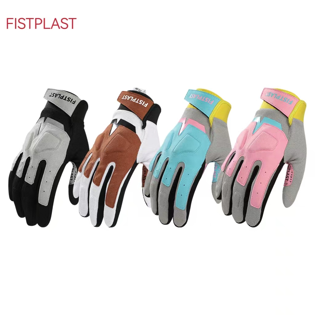 Fistplast ถุงมือ แบบเต็มนิ้ว หน้าจอสัมผัส ระบายอากาศ กันลื่น สําหรับขี่จักรยานยนต์ ออฟโร้ด ผู้ชาย และผู้หญิง