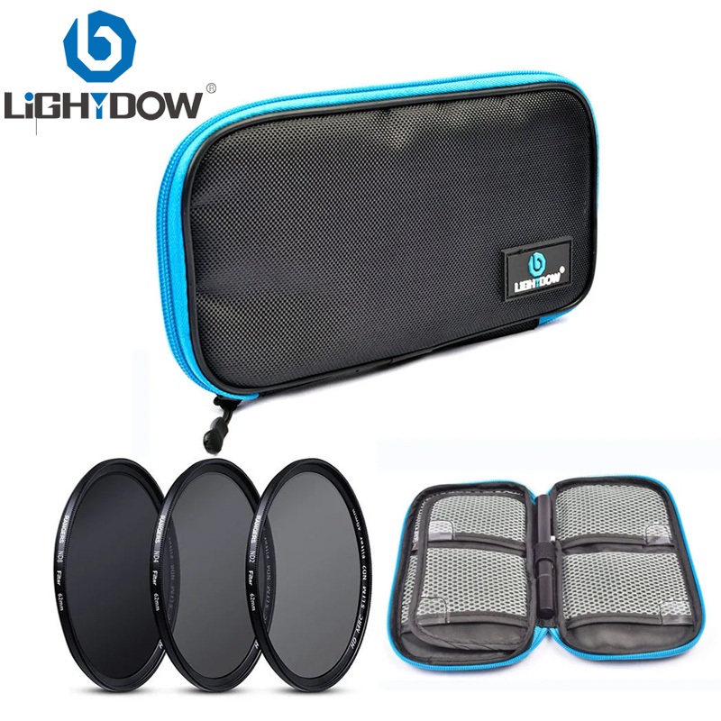Lightdow กล ้ องแบบพกพาเลนส ์ กรองออแกไนเซอร ์ อุปกรณ ์ เสริมกล ้ องเก ็ บกระเป ๋ า