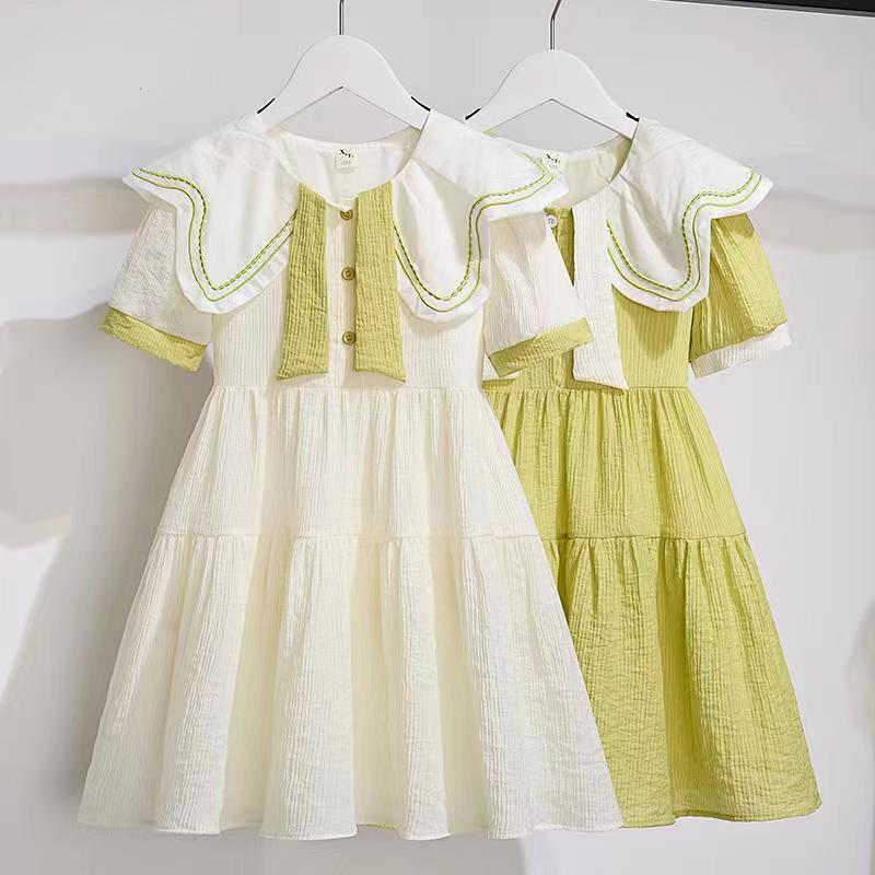 Ready-stock-girls-princess-dress-summer-2024-new-western-fashion-girl-breathable-thin-dress-skirt