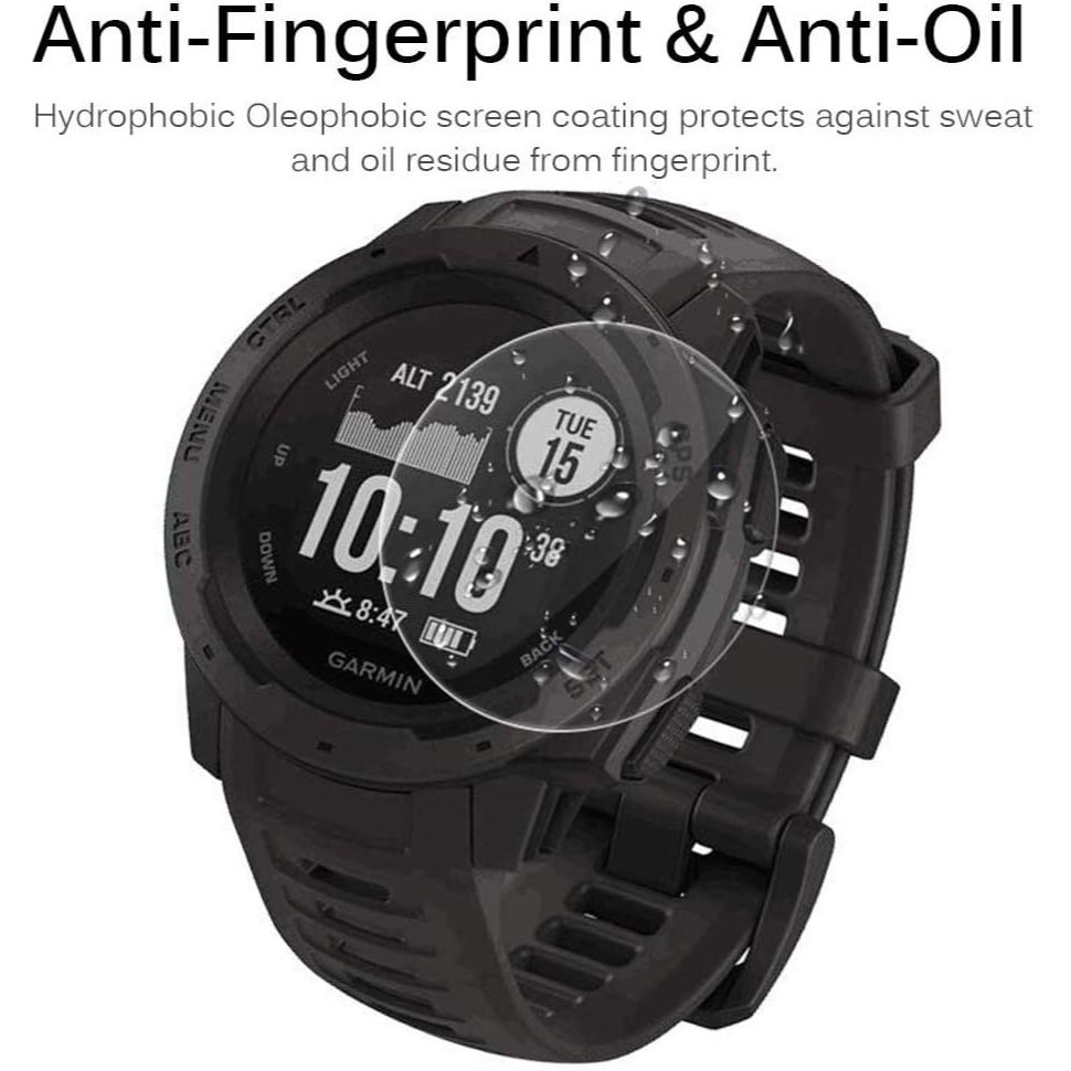 2.5d กระจกนิรภัยป้องกันหน้าจอ Anti-Scratch ฟิล์มป้องกันสําหรับ Garmin Instinct 2 2S 2X 3 45 มม. 50 มม.