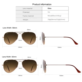 Berikin นักบิน แว่นตากันแดด กรอบโลหะ ไล่โทนสีน้ําตาล ทอง ป้องกัน UV400 100% สไตล์คลาสสิก สําหรับผู้ชาย ผู้หญิง