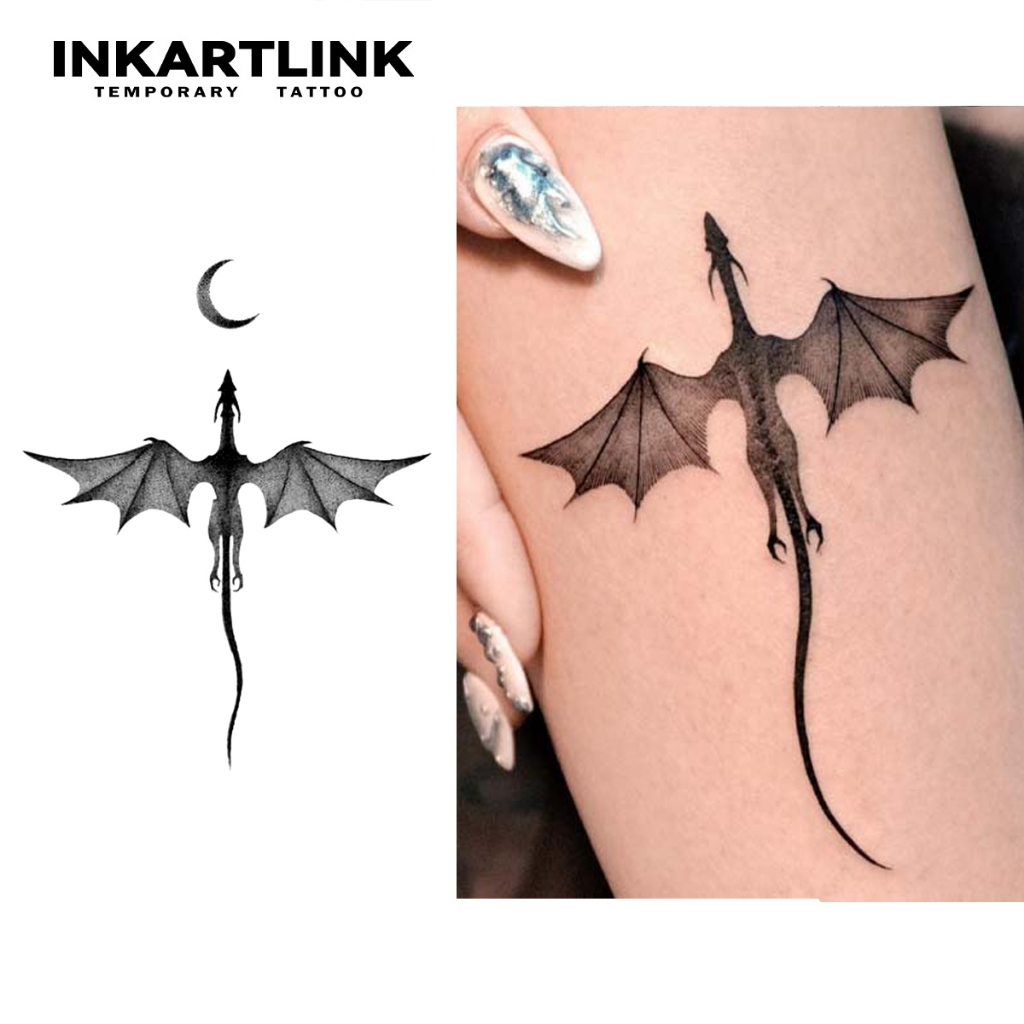 Pterosaur สติ ๊ กเกอร ์ รอยสักชั ่ วคราว , รอยสักมายากลกันน ้ ําติดทนนาน , รอยสักปลอม 15 วัน , รอยสักกึ ่ งถาวร