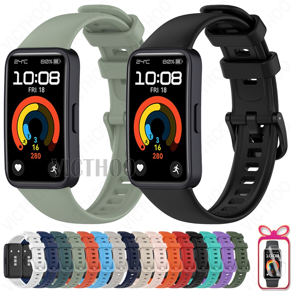 สายรัดข ้ อมือซิลิโคนสายรัดข ้ อมือกีฬาอุปกรณ ์ เสริมสําหรับ Huawei Band 9 8 7 6 / Honor Band 7 6