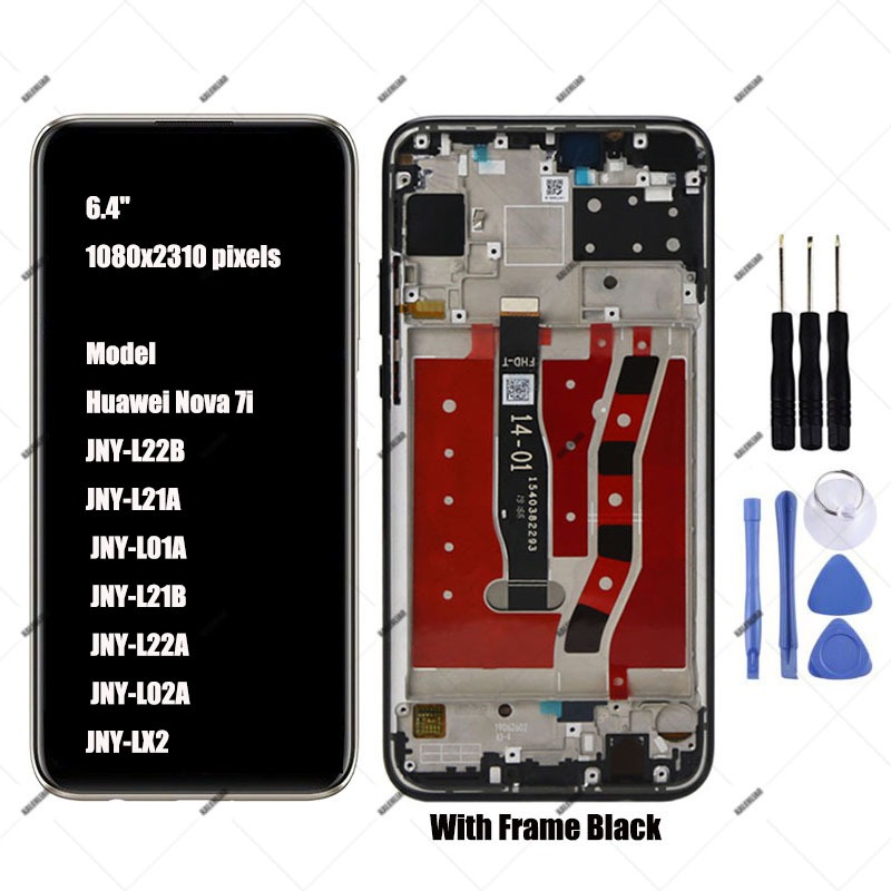 สําหรับ Huawei Nova 7i JNY-LX2 JNY-L22B JNY-L21A JNY-L01A JNY-L21B จอแสดงผล LCD + หน้าจอสัมผัส Digit
