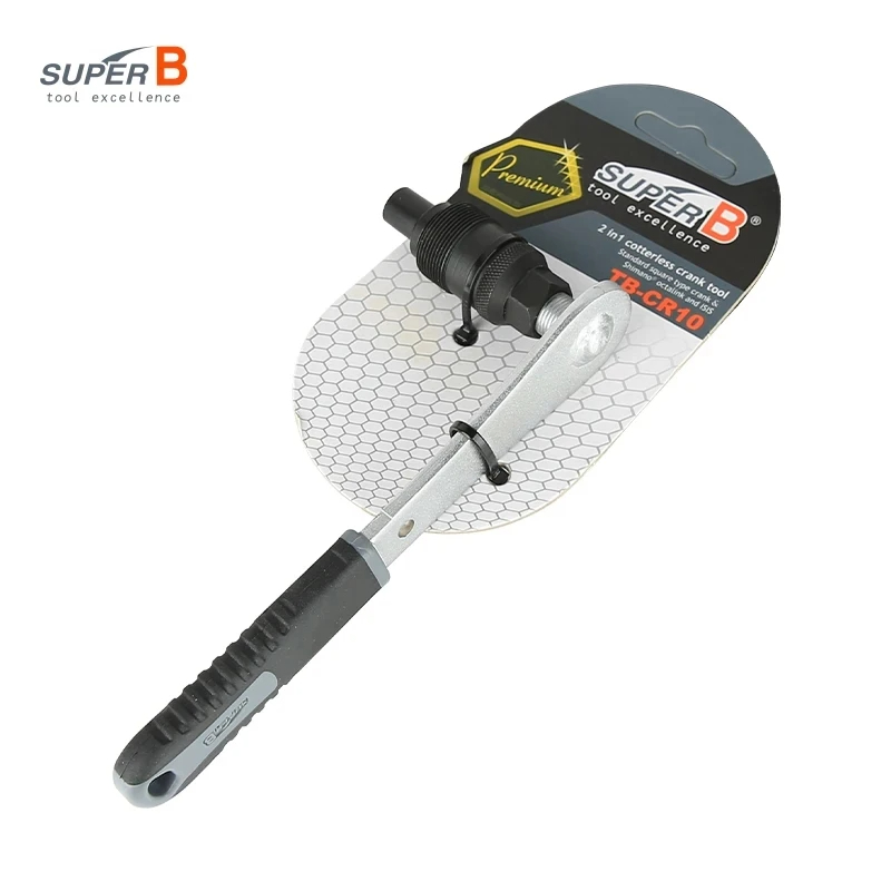 Super B เครื่องมือซ่อมจักรยาน 2 In 1 Cotterless Crank เครื่องมือ MTB จักรยานสแควร์ Spline Crank Removal เครื่องมือจับแม่พิมพ์